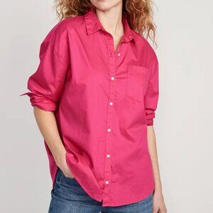 Old Navy Oversized Button-Down Boyfriend Shirt (XL)
